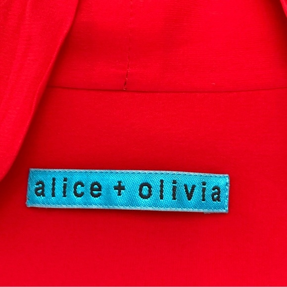 Alice & Olivia  Arie Silk Tie Neck Button Down Blouse M - Picture 7 of 12